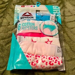 Reebok Girls Cotton Stretch Hipster Panties 6 Pack